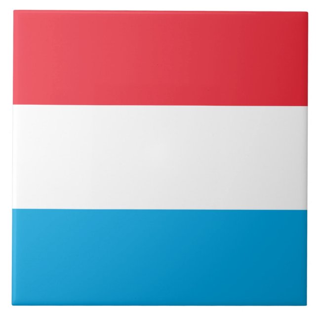 Flag of Luxembourg Ceramic Tile (Front)
