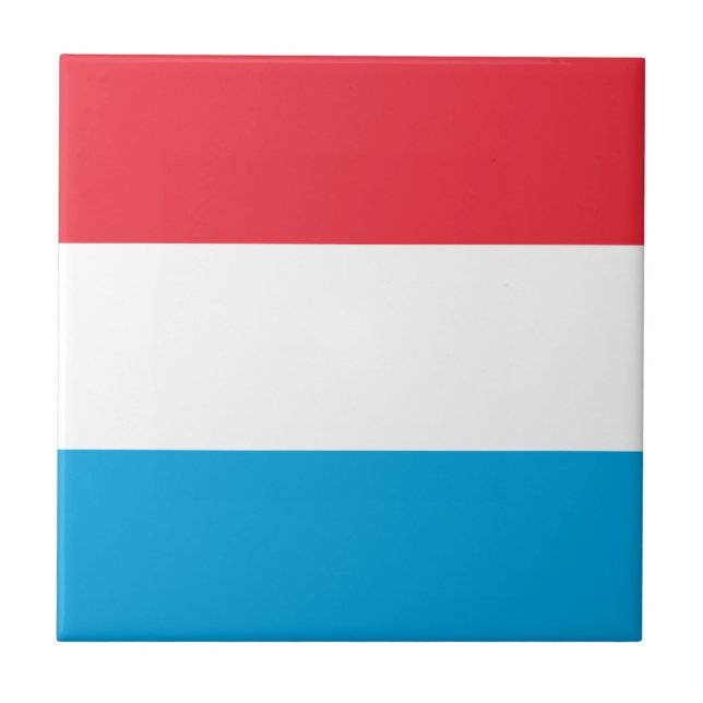 Flag of Luxembourg Ceramic Tile (Front)