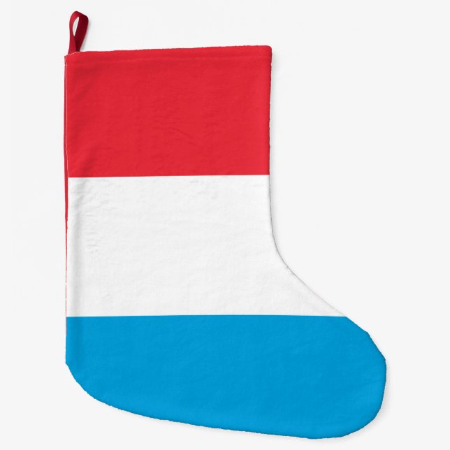 Flag of Luxembourg Large Christmas Stocking (Front)