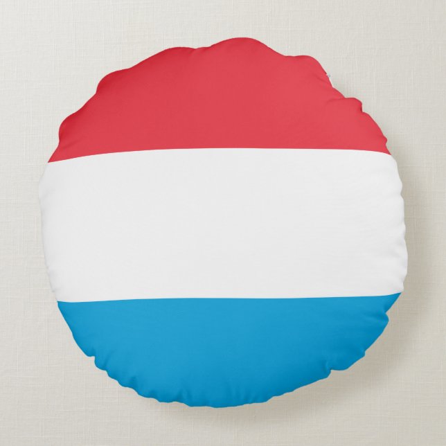 Flag of Luxembourg Round Cushion (Back)