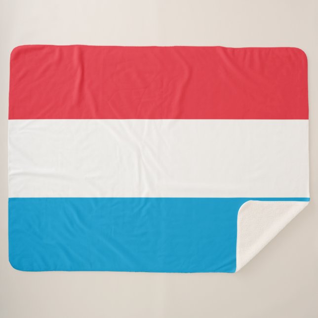 Flag of Luxembourg Sherpa Blanket (Front (Horizontal))