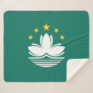 Flag of Macau (Chinese Region) Sherpa Blanket