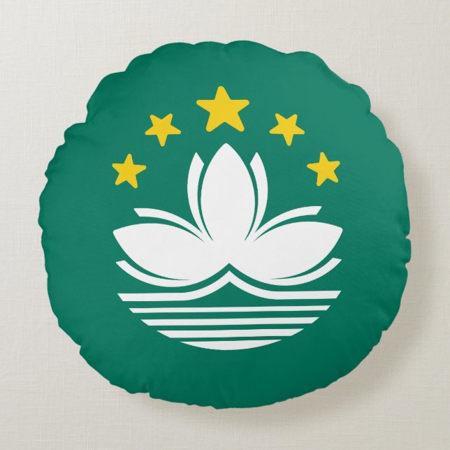Flag of Macau Round Cushion (Front)