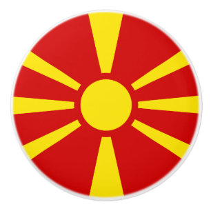 Flag of Macedonia Ceramic Knob
