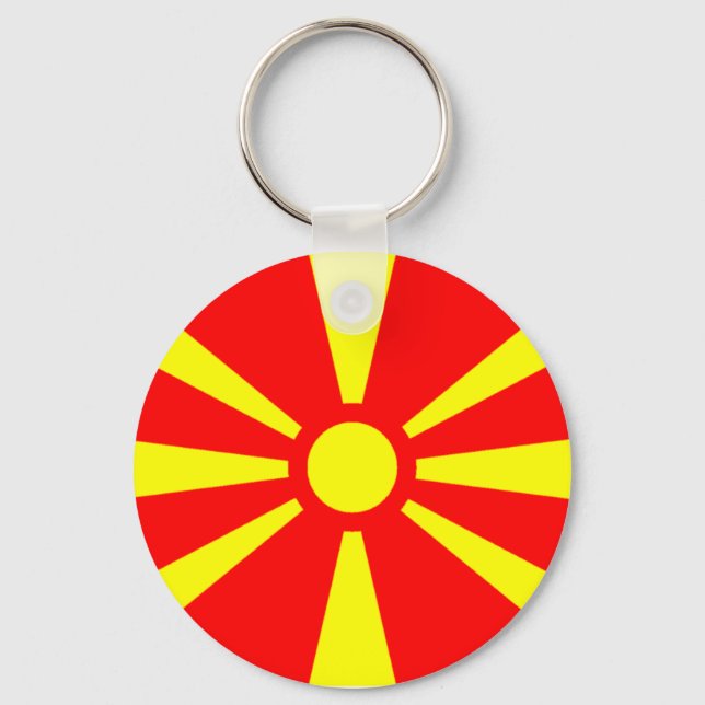 Flag of Macedonia Key Ring (Front)