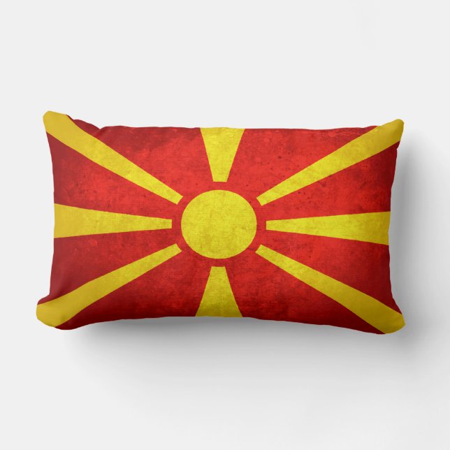 Flag of Macedonia Lumbar Cushion (Front)
