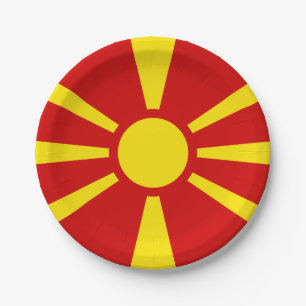 Flag of Macedonia Paper Plates