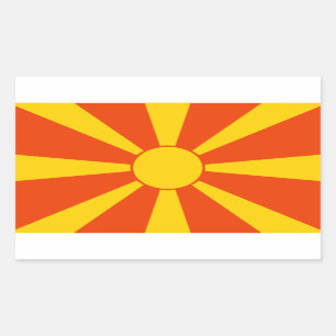 Flag of Macedonia Rectangular Sticker