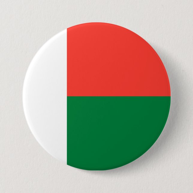 Flag of Madagascar 7.5 Cm Round Badge (Front)