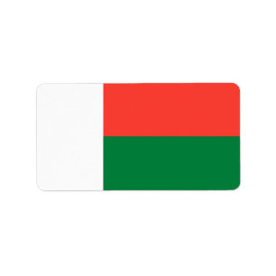 Flag of Madagascar Labels