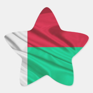 Flag of Madagascar Star Sticker