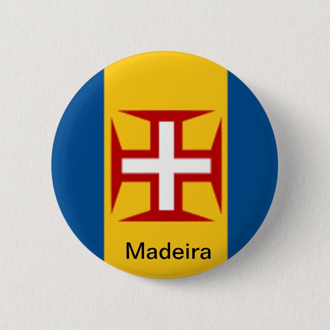 Flag of Madeira 6 Cm Round Badge (Front)