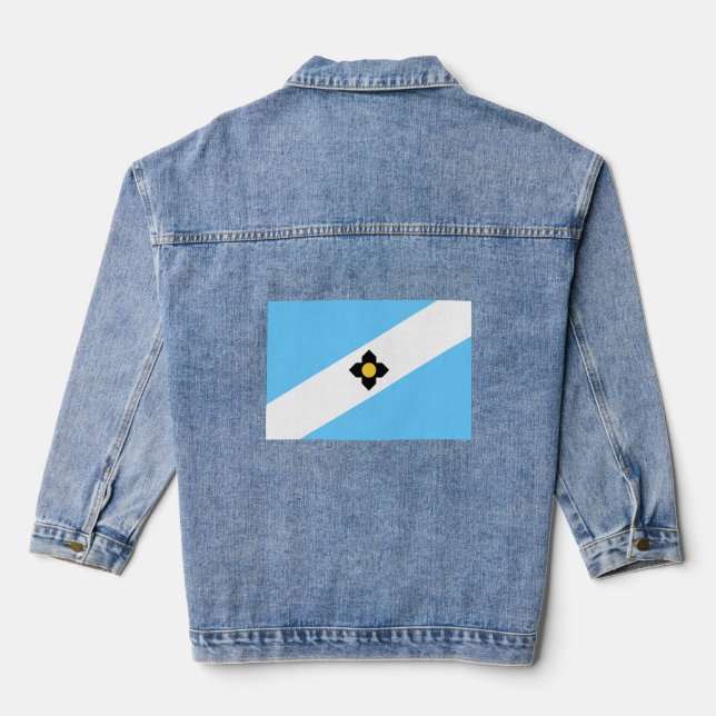 Flag of Madison, Wisconsin  Denim Jacket (Back)