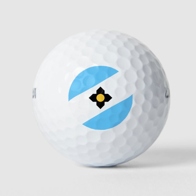 Flag of Madison, Wisconsin Golf Balls (Front)