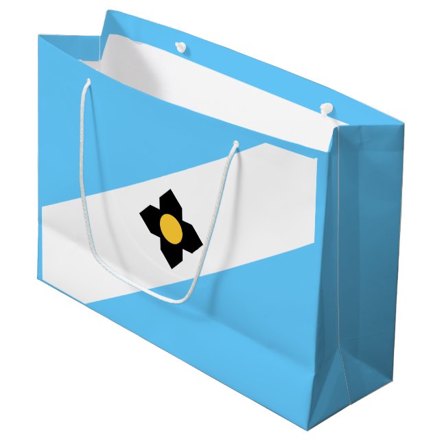 Flag of Madison, Wisconsin Large Gift Bag (Front Angled)
