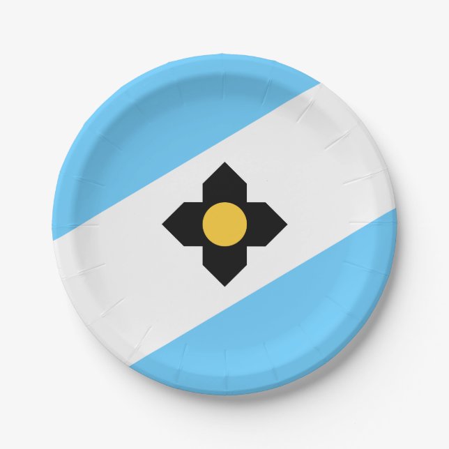 Flag of Madison, Wisconsin Paper Plates (Front)