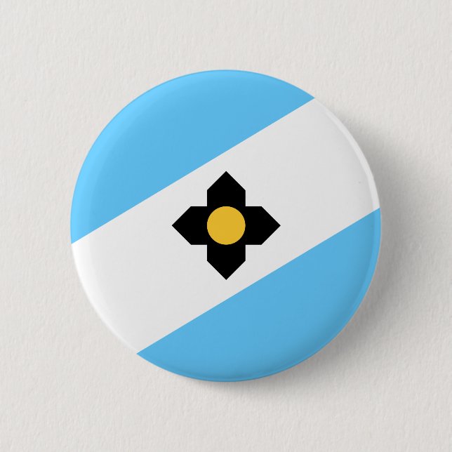 Flag of Madison, Wisconsin Pinback Button (Front)