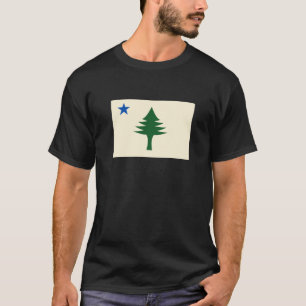 Flag of Maine 1901 Maine State Flag Pine Tree Stat T-Shirt