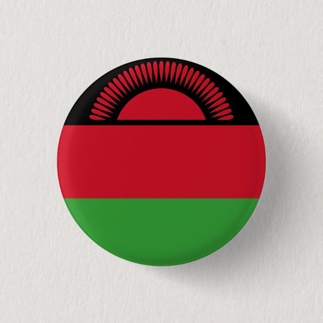 Flag of Malawi 3 Cm Round Badge (Front)