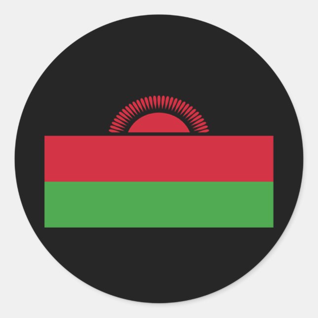 Flag of Malawi Classic Round Sticker (Front)