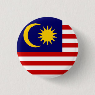 Flag of Malaysia 3 Cm Round Badge