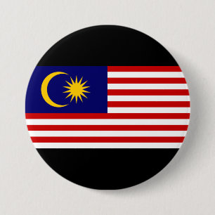 Flag of Malaysia 7.5 Cm Round Badge