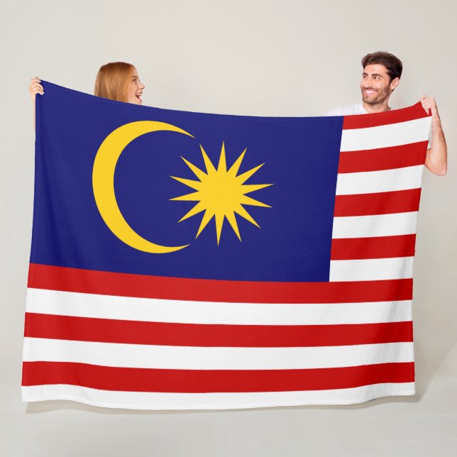 Flag of Malaysia Fleece Blanket (In Situ)