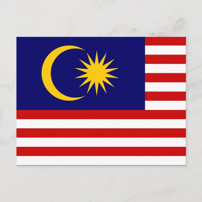 Flag of Malaysia Postcard (Front)