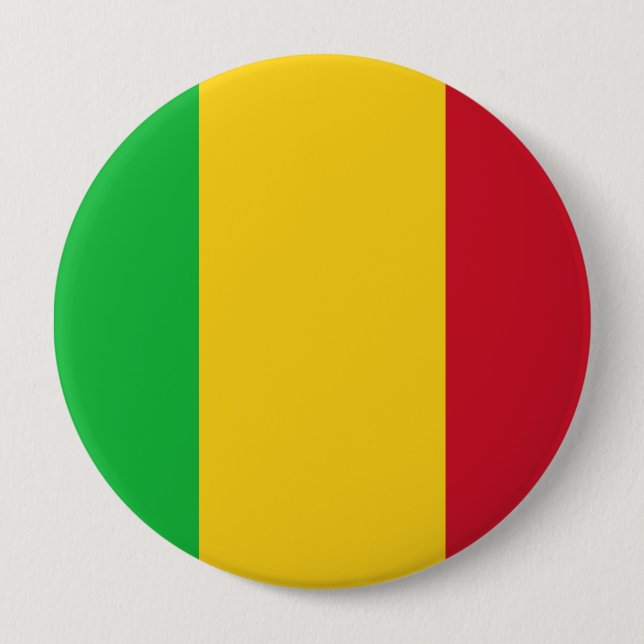 Flag of Mali 10 Cm Round Badge (Front)