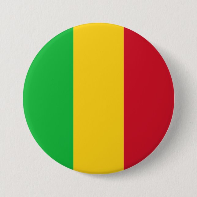 Flag of Mali 7.5 Cm Round Badge