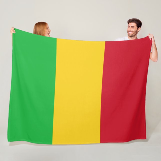 Flag of Mali Fleece Blanket (In Situ)