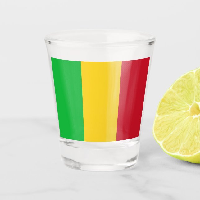 Flag of Mali Shot Glass (Front)