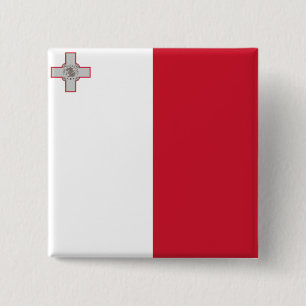 Flag of Malta 15 Cm Square Badge