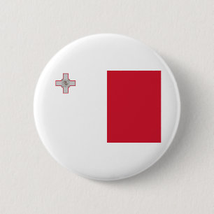 Flag of Malta 6 Cm Round Badge