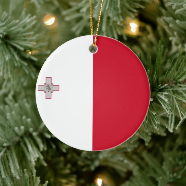 Flag of Malta Ceramic Ornament (Tree)