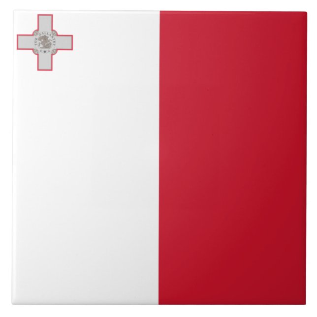 Flag of Malta Ceramic Tile (Front)