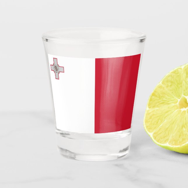 Flag of Malta Shot Glass (Front)