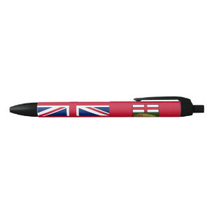 Flag of Manitoba Black Ink Pen