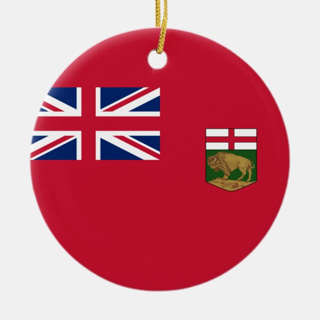 Flag of Manitoba Ceramic Ornament (Front)