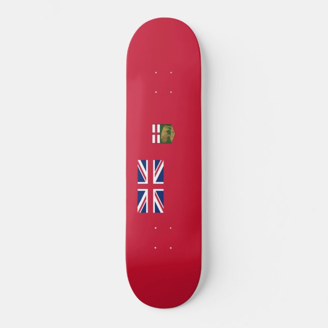 Flag of Manitoba Skateboard (Front)