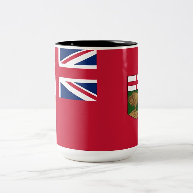 Flag of Manitoba Two-Tone Coffee Mug (Center)