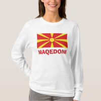 Flag of Maqedoni Long Sleeve T-Shirt