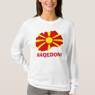 Flag of Maqedoni Long Sleeve T-Shirt
