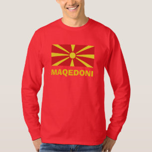 Flag of Maqedoni Long Sleeve T-Shirt