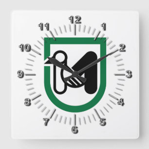 Flag of Marche (Italy) Square Wall Clock