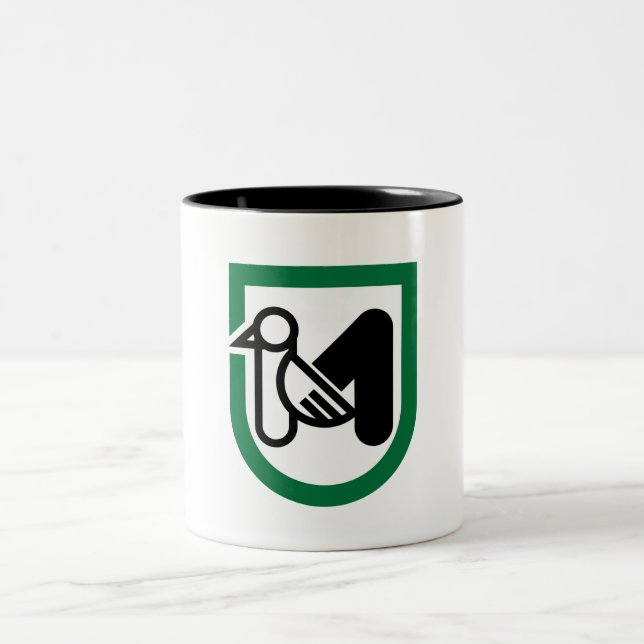 Flag of Marche (Italy)  Two-Tone Coffee Mug (Center)