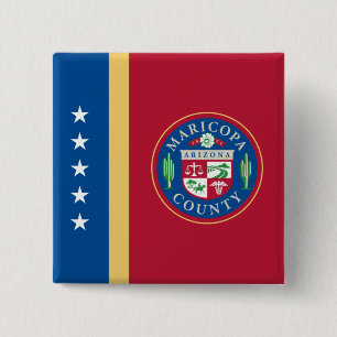 Flag of Maricopa County (Arizona) 15 Cm Square Badge