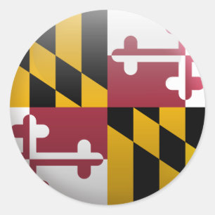 Flag of Maryland Classic Round Sticker