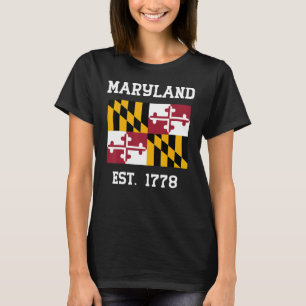 Flag of Maryland Tee Blue Crab Family Vacation Cam