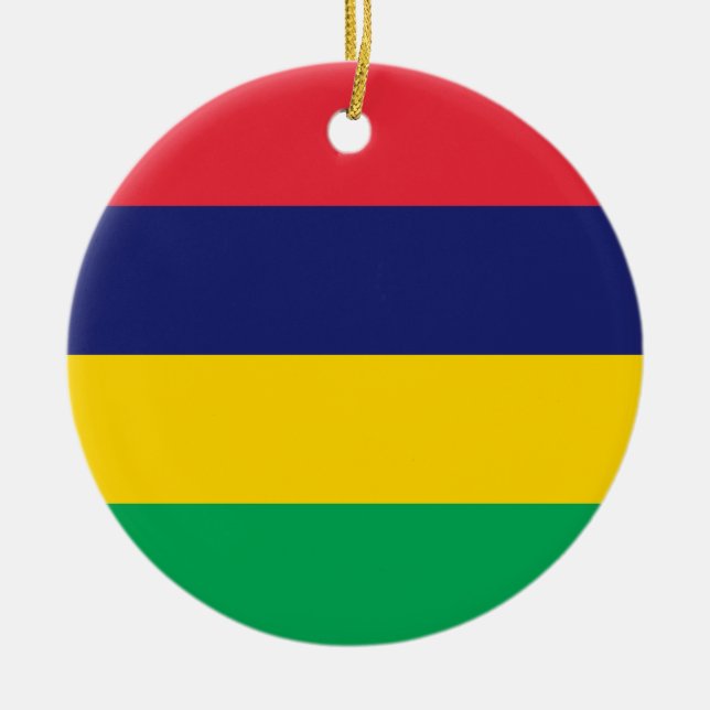 Flag of Mauritius Ceramic Ornament (Front)